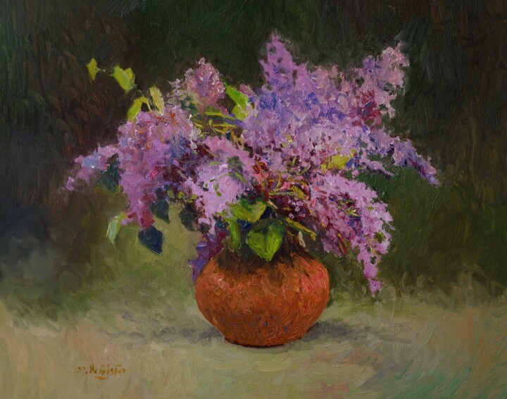 Lilacs in a Vase Pittura, 22x28 in