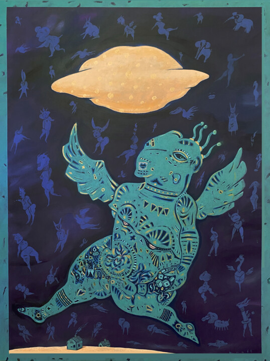 The Cloud 绘画, 48.8x36.6 in