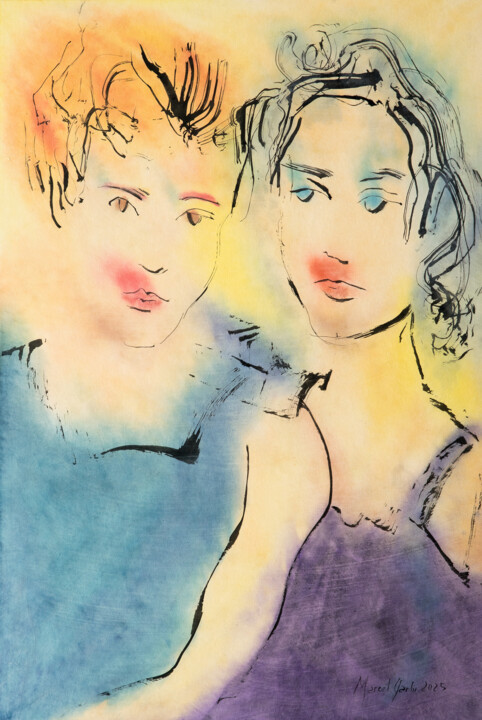 The act of hearing 绘画, 27.6x18.5 in