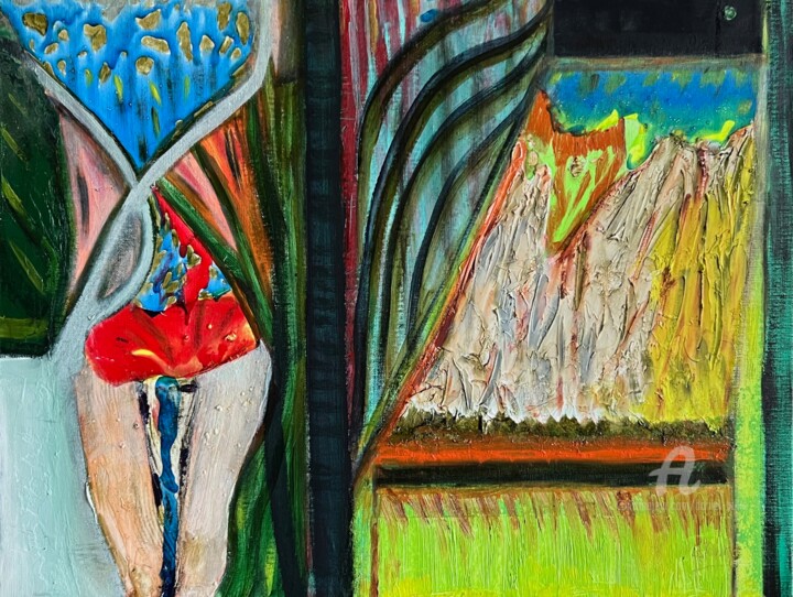 Peinture intitulée "Soif d'Absolu, Fin…" par Daniel Bukō, Œuvre d'art originale, Huile Monté sur Châssis en bois
