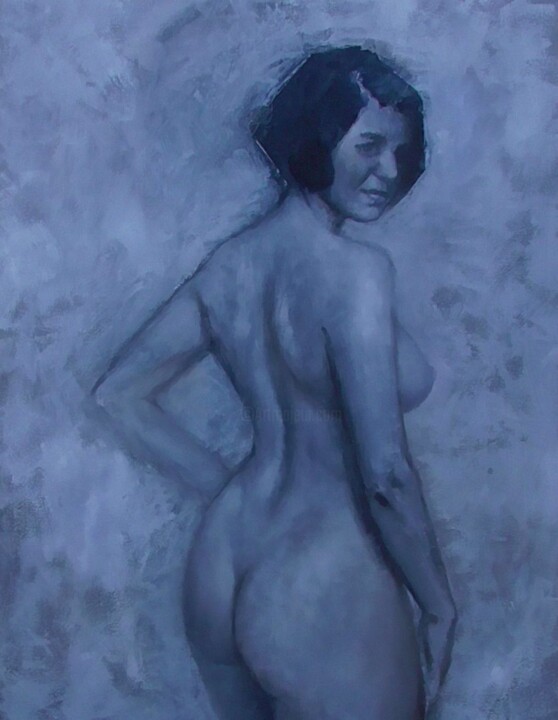 Schilderij getiteld "Le temps..." door Denis Perrot, Origineel Kunstwerk, Olie