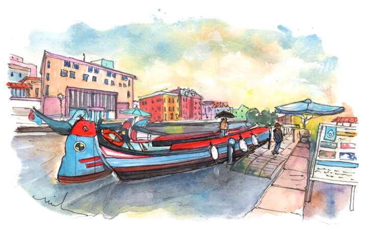 Beautiful Aveiro 02 绘画, 5.1x8.3 in