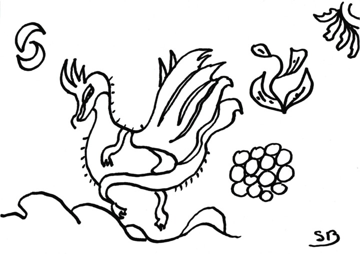 Dragon Tiamat 图画, 8.3x11.8 in