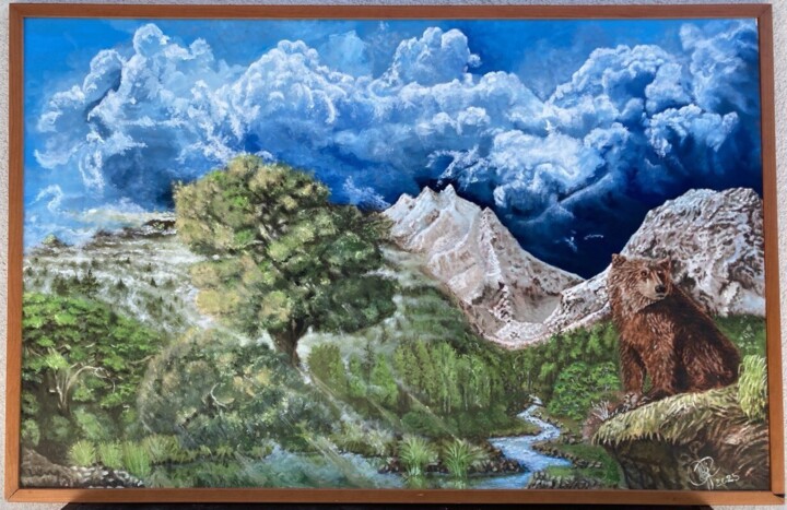Bear 绘画, 26.8x42.1 in