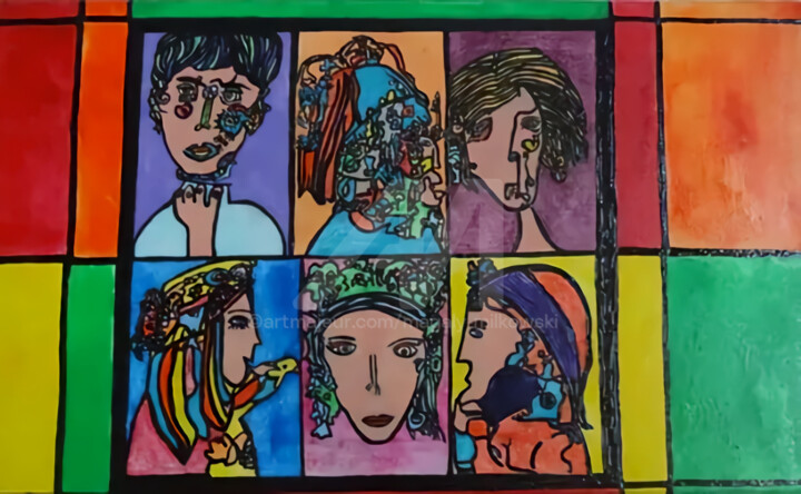 Des Portraits 1 绘画, 12.8x21.5 in