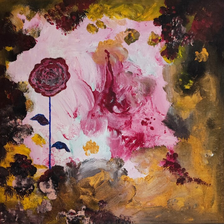 Pretty naive flowers - 5 Pintura, 9,8x9,8 in