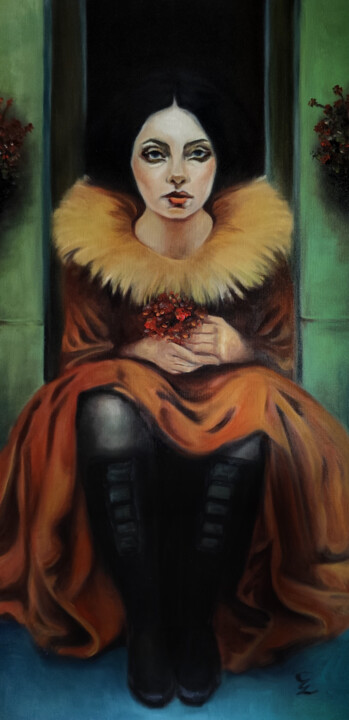 Painting titled "Like water for flow…" by Veronica Ciccarese, Original Artwork, Oil Mounted on Wood Stretcher frame