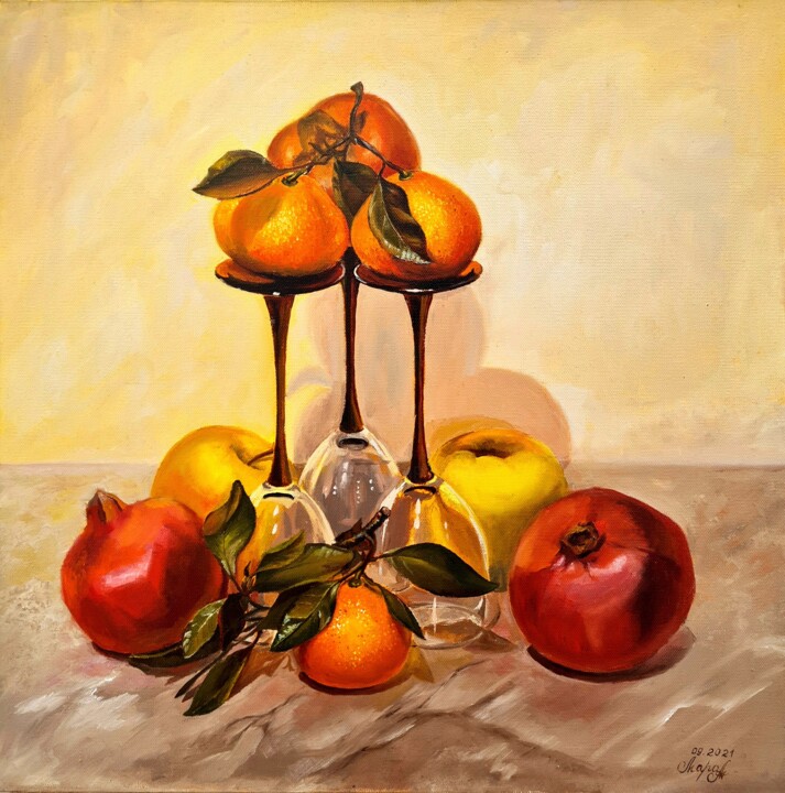 Winter still life 绘画, 19.7x19.7 in