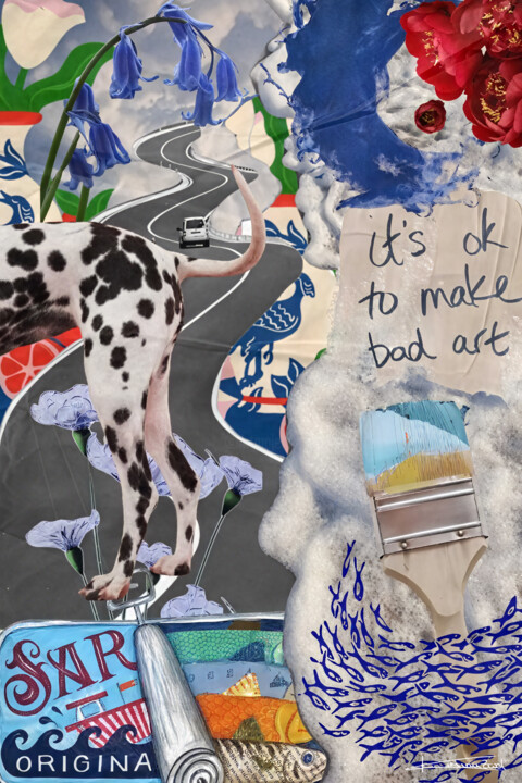 "Bad Art." başlıklı Dijital Sanat Kim Van Zwol tarafından, Orijinal sanat, Dijital Kolaj Ahşap panel üzerine monte edilmiş