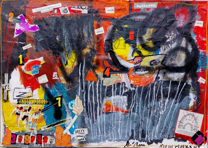 Souviens toi du Katanga 绘画, 19.7x27.6 in