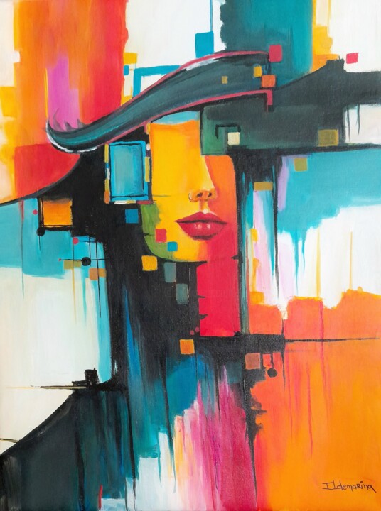 Painting titled "Entre a sombra do a…" by Ildemarina Rodrigo, Original Artwork, Acrylic