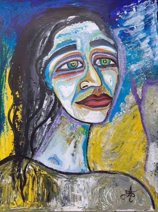 Mélancolie 绘画, 25.6x19.7 in