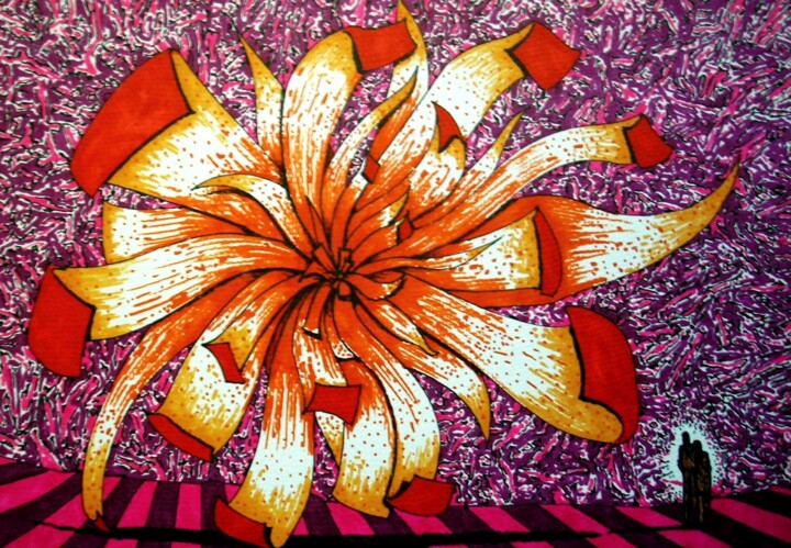 -Giant flower- Σχέδιο, 11,8x16,5 in