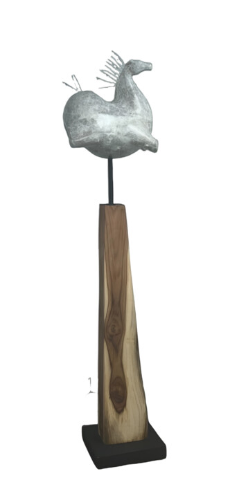 Sculpture titled "Kibou" by Paola Moscatelli, Original Artwork, Cement