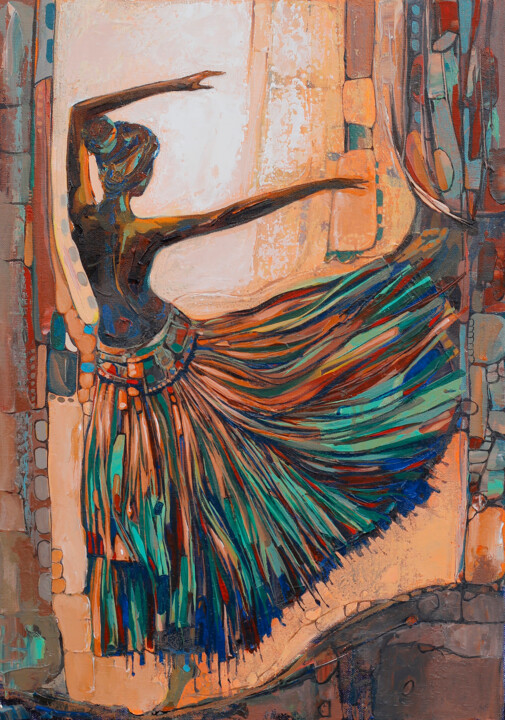 Dancing Woman Painting Tablo, 36x24 in