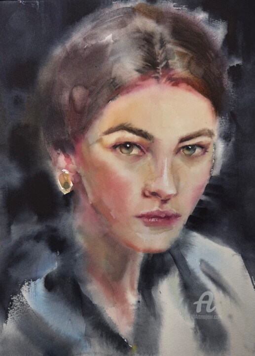 绘画,  13.8x9.8 in 