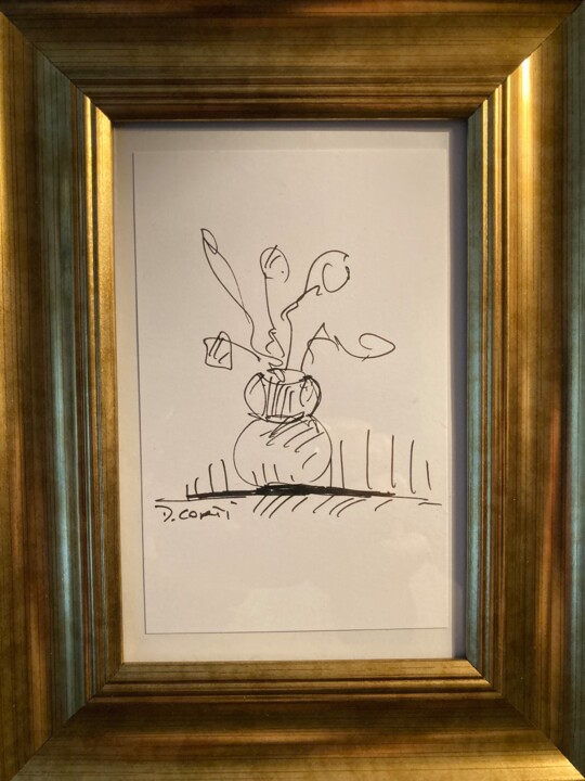 BOUQUET SUR TABLE 2 Tekening, 5x3,2 in