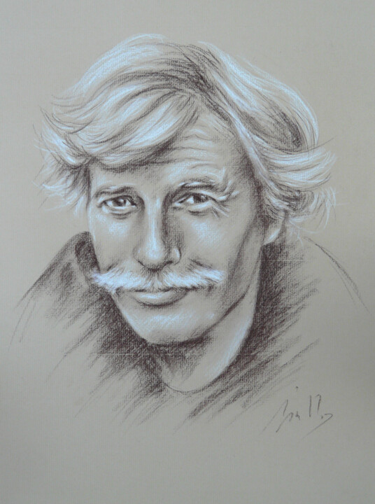 Portrait de Jean Ferrat (1-3) 图画, 15.8x11.8 in