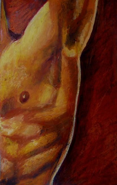 Painting titled "Dancer" by Nathalia Chipilova, Original Artwork, Oil