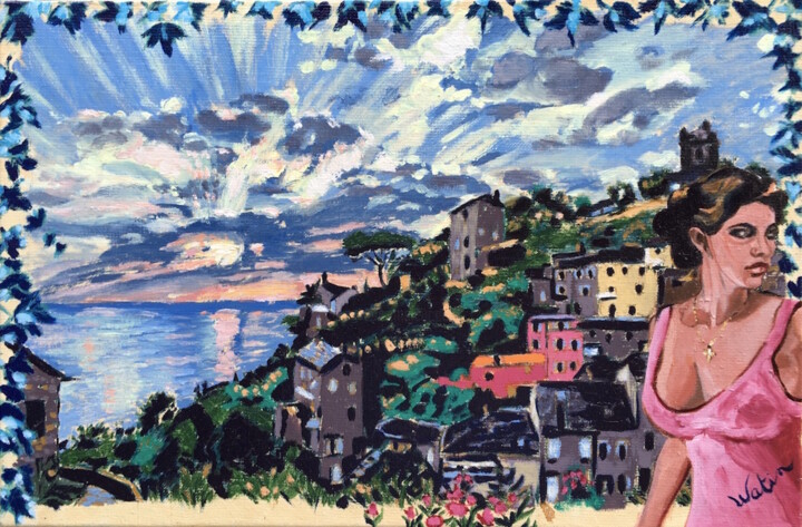 Leonora de Nonza 绘画, 10.6x16.1 in