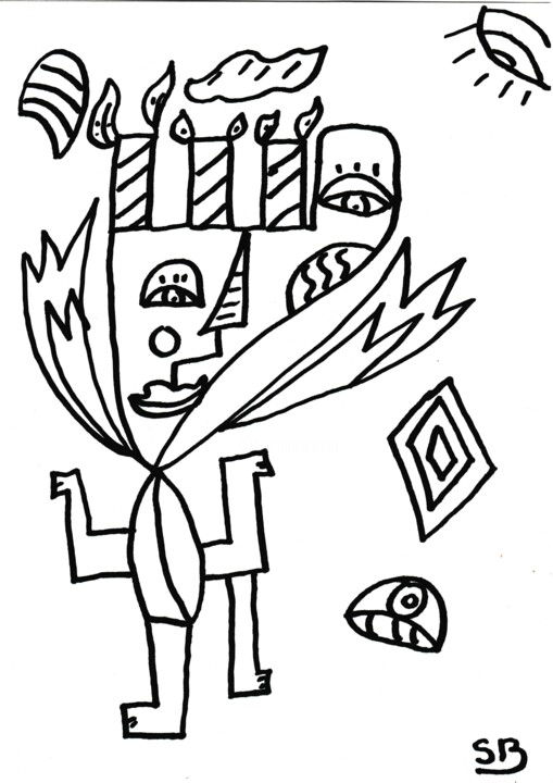 Archange Emmanuel Disegno, 11,8x8,3 in