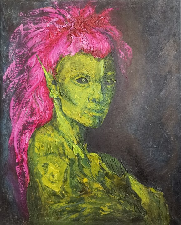 Yolandi Visser South African singer and actress. Canvas. Oil Tablo, 19,7x15,8 in
