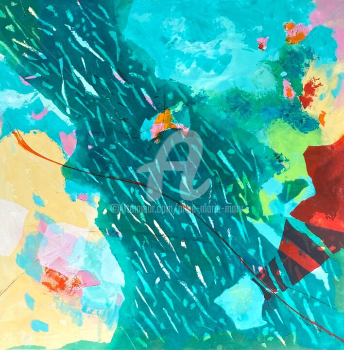 Peinture intitulée "Les lignes du temps" par Anne-Marie Mary, Œuvre d'art originale, Acrylique Monté sur Châssis en bois