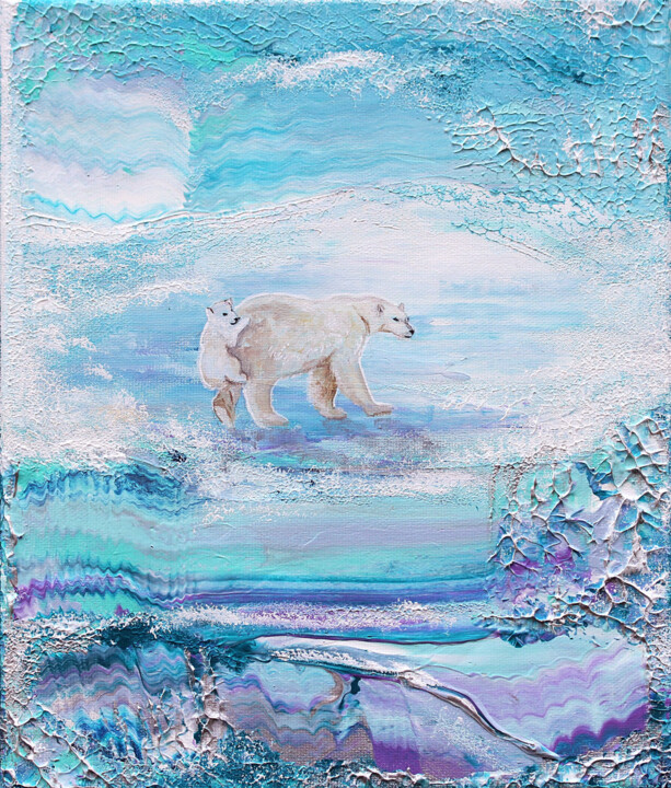 Where the snow melts to love 绘画, 11.8x9.8 in