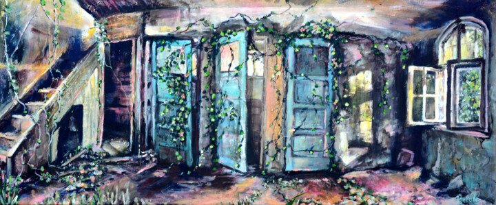 绘画,  15.8x37 in 