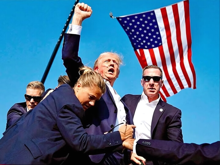 Donald Trump assassination attempt in Pennsylvania 摄影