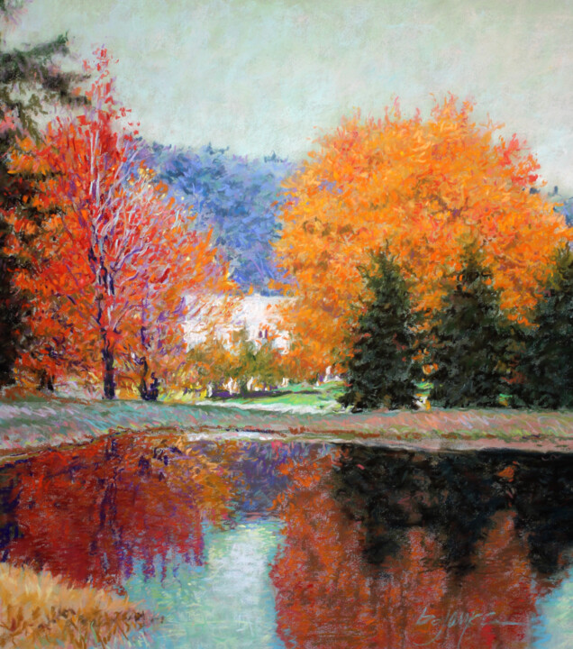 "Reflection Pond" Desenho, 27x26 in