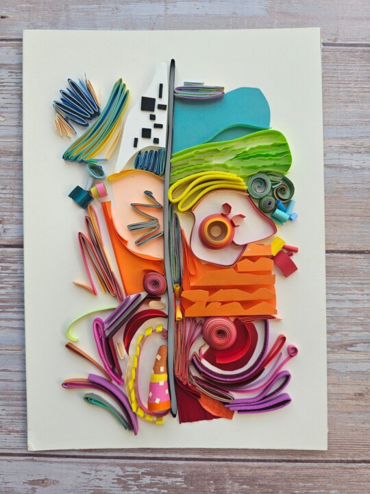 Painting titled "Playful textures" by Glimpsecraft Priyanka, Original Artwork, Acrylic