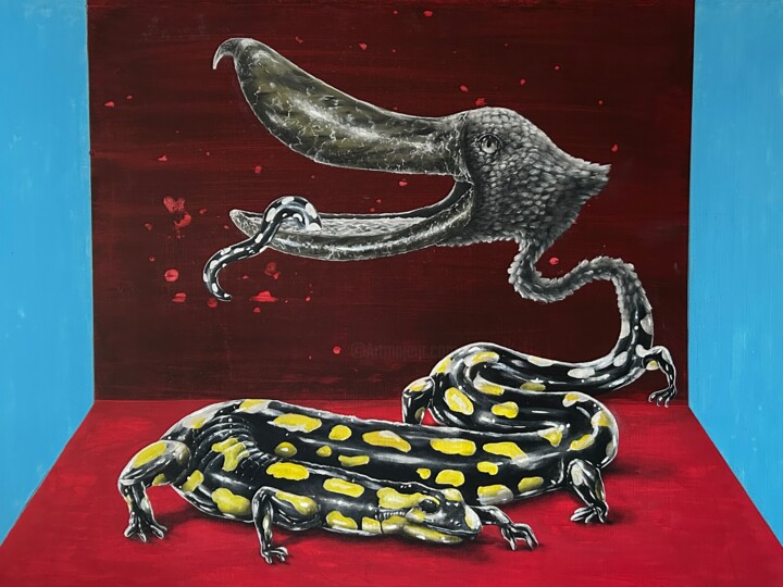 Salamandra - André Camaleão 미술작품, 39.4x59.1 in