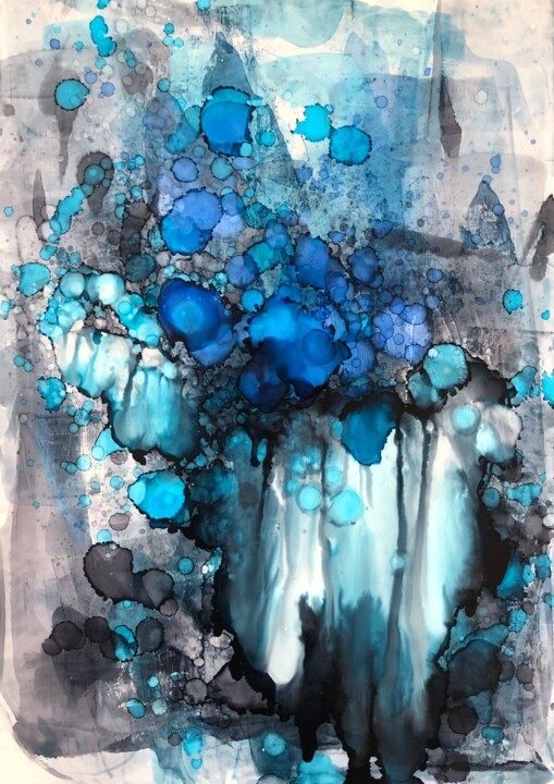Get high with blueness 2/3 Schilderij, 11,8x7,9 in