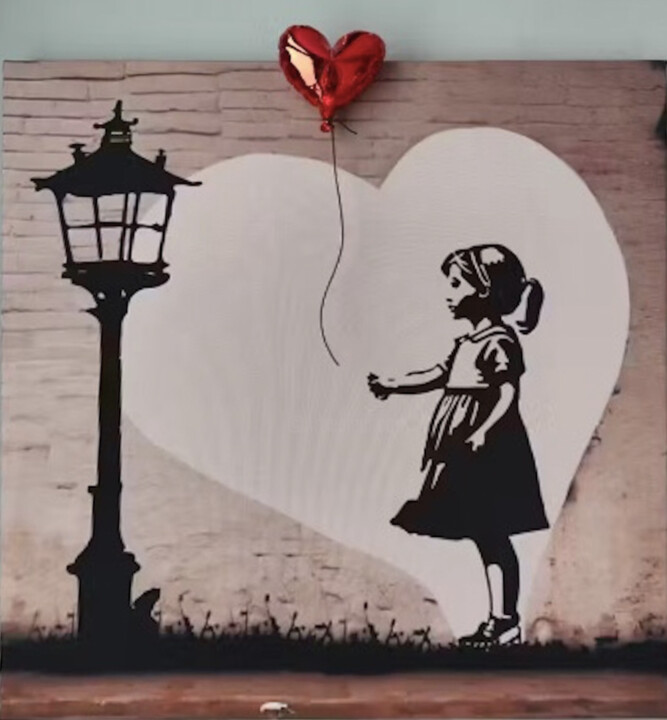 Innocent Love 绘画, 23.6x23.6 in