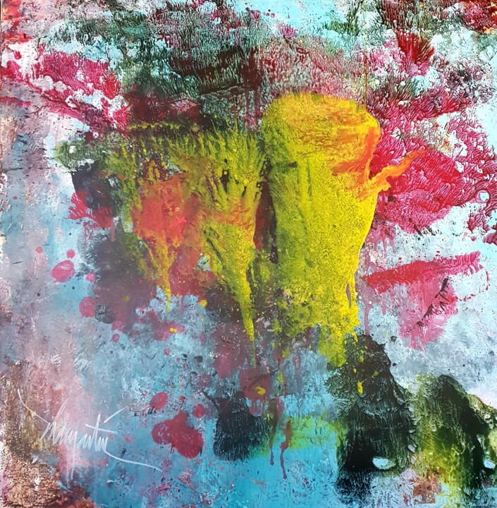 Peinture intitulée "sans...!." par Chamartin, Œuvre d'art originale, Acrylique Monté sur Châssis en bois