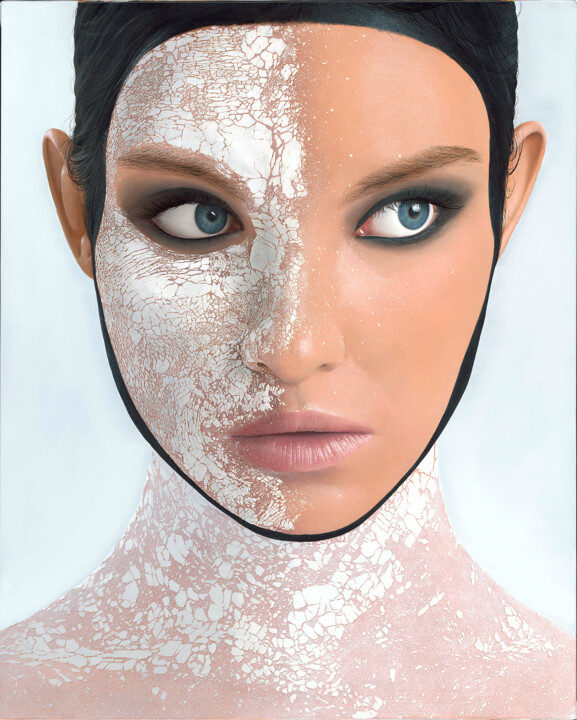 White mask 9 绘画, 59.1x47.2 in