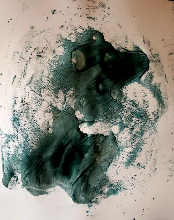 Peinture intitulée "Que du bleu...!" par Chamartin, Œuvre d'art originale, Acrylique