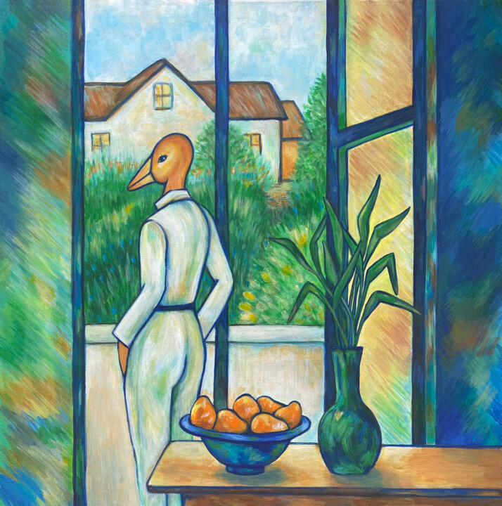 I followed you with my eyes 绘画, 15.8x15.8 in