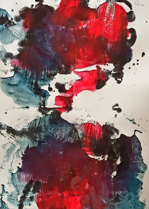 Peinture intitulée "sans...!..." par Chamartin, Œuvre d'art originale, Acrylique