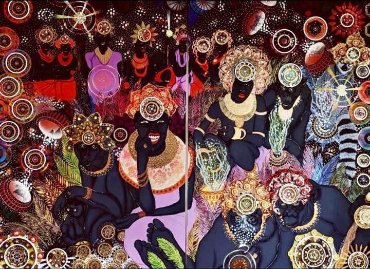 Africa Era 2 绘画, 59.1x78.7 in