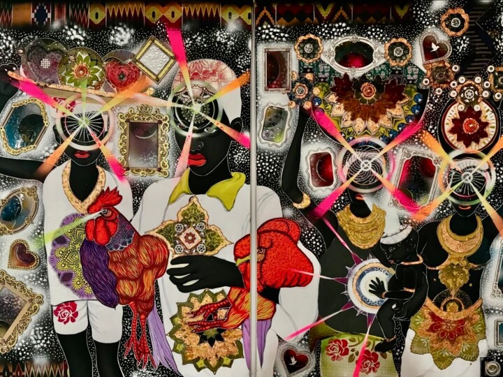 Africa era IV 绘画, 47.2x78.7 in