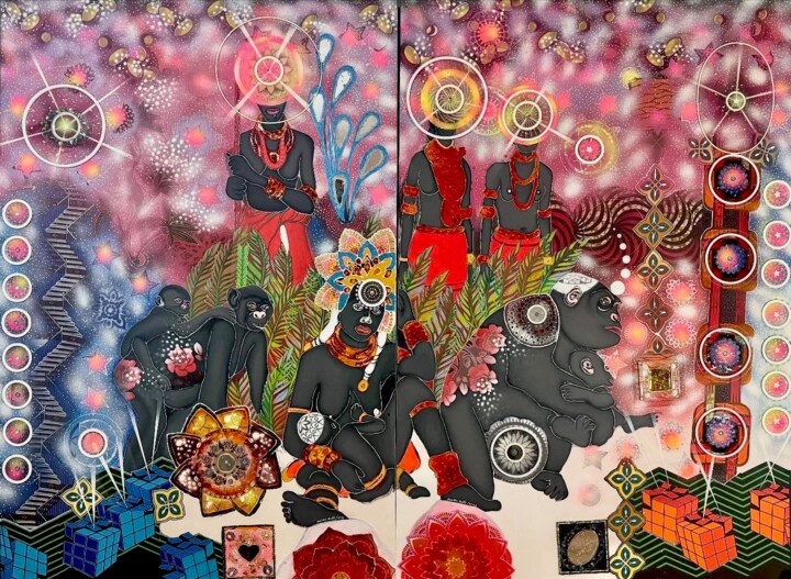 Africa Era V Schilderij, 59,1x78,7 in