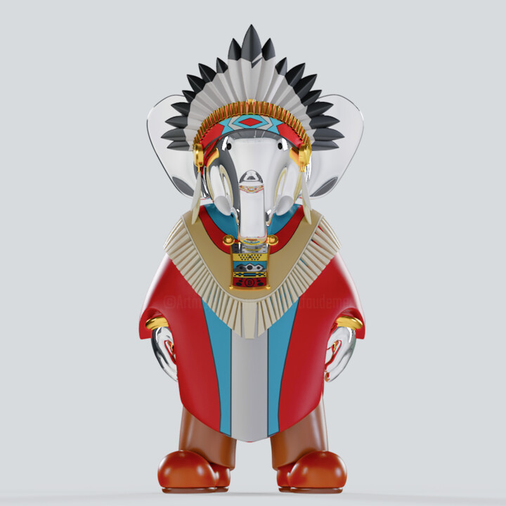 Babolex indian collection historique 雕塑, 27.6x11.8 in