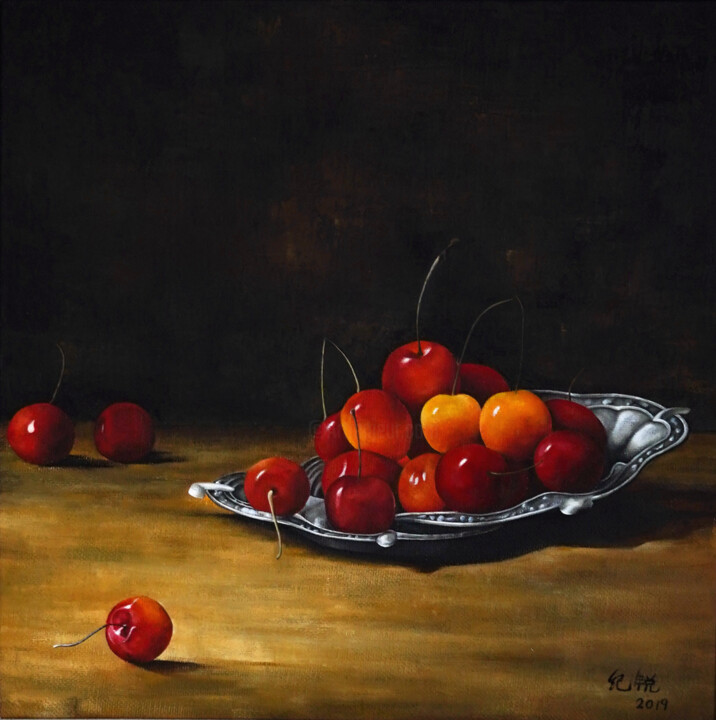 《Cherry》 绘画, 23.6x23.6 in