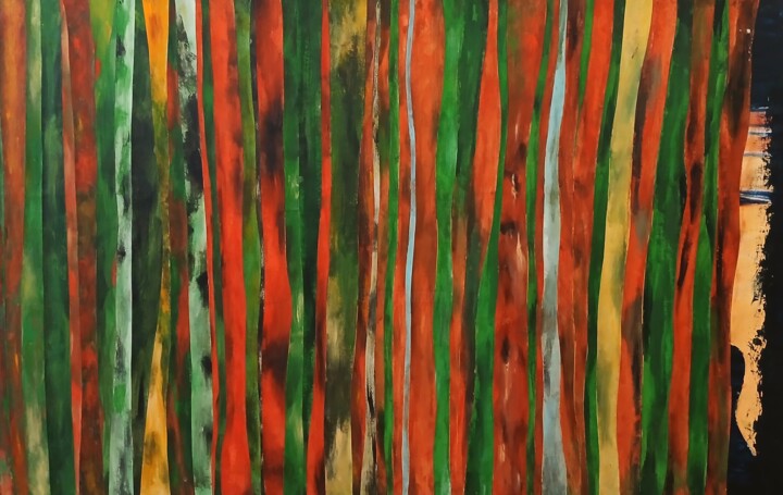 Forêt collage Collages, 27.6x41.7 in