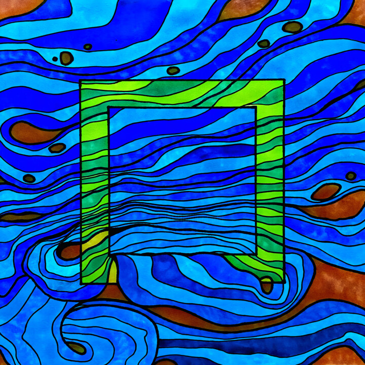 Helium 绘画, 15.8x15.8 in