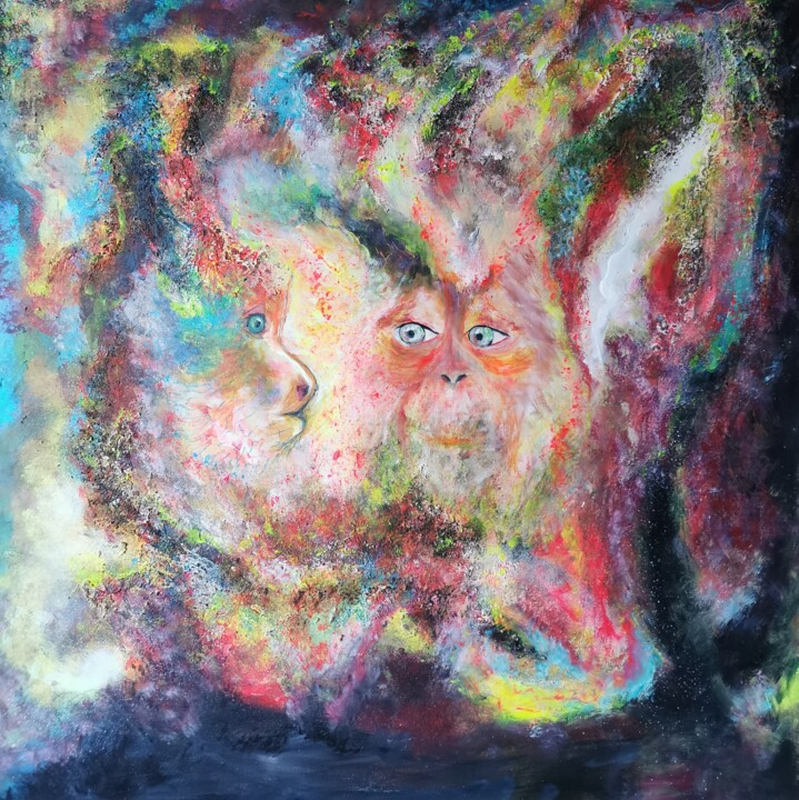 Sagesse colorée 绘画, 39.4x39.4 in