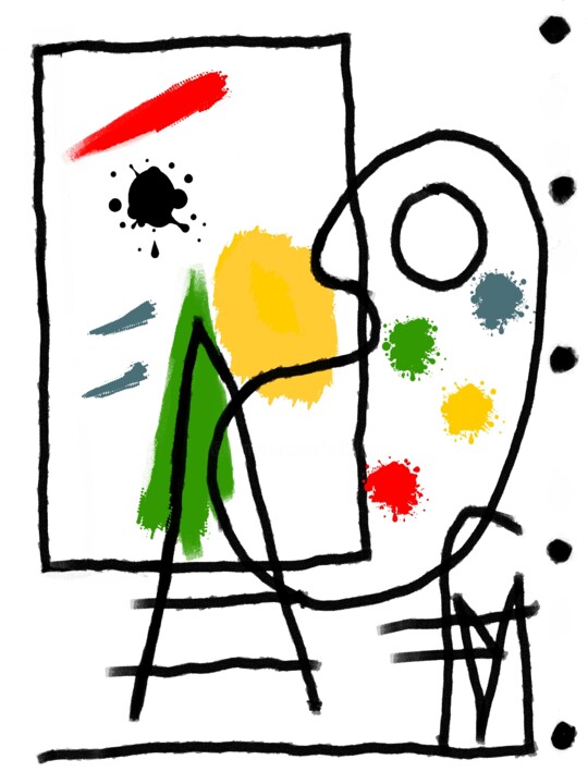 Arts numériques intitulée "l'aspiration de l'i…" par Franck Vidal, Œuvre d'art originale, Peinture numérique