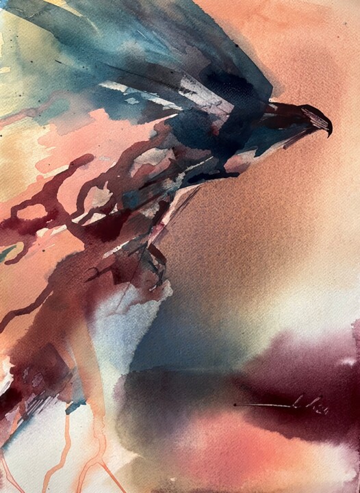 Malerei mit dem Titel "Foundation" von Natalia Averianova, Original-Kunstwerk, Aquarell